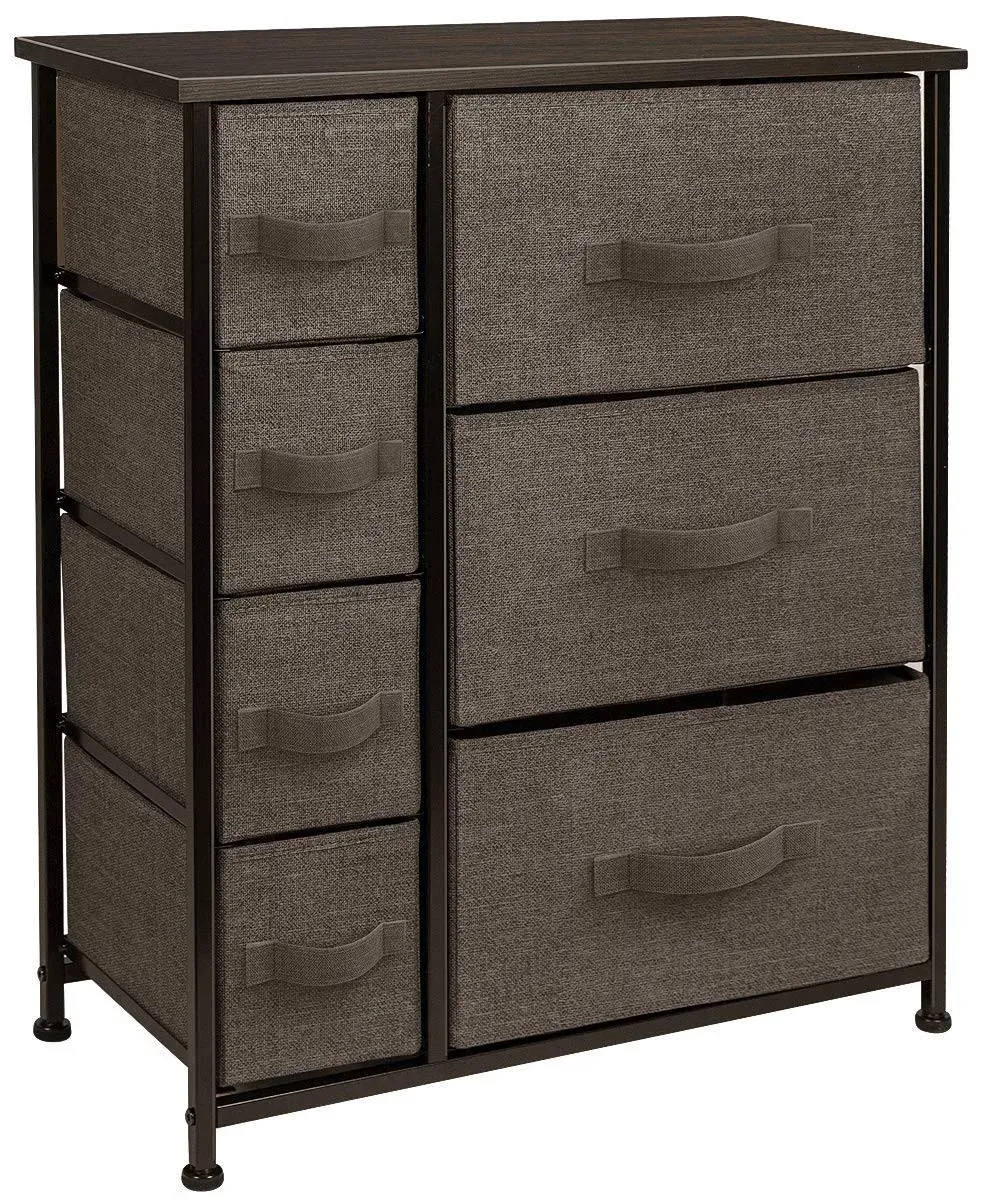 Sorbus Dresser with 7 Drawers Chest Organizer Tower Unit with Steel Frame