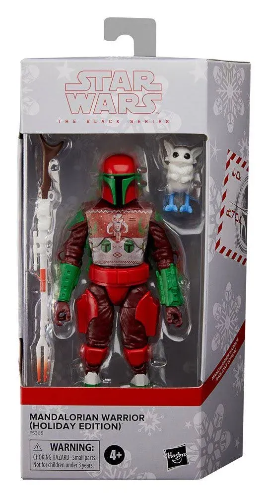 2022 Star Wars Black Series Mandalorian Warrior Holiday Edition Action Figure 6”