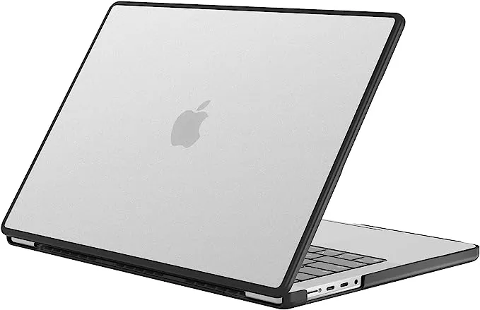 ProCase for MacBook Pro 16 Inch 2023 2022 2021 (M3 A2991 /M2 A2780 /M1 A2485), Translucent Hard Shell Cases Shockproof Cover for MacBook Pro 16" -Clear