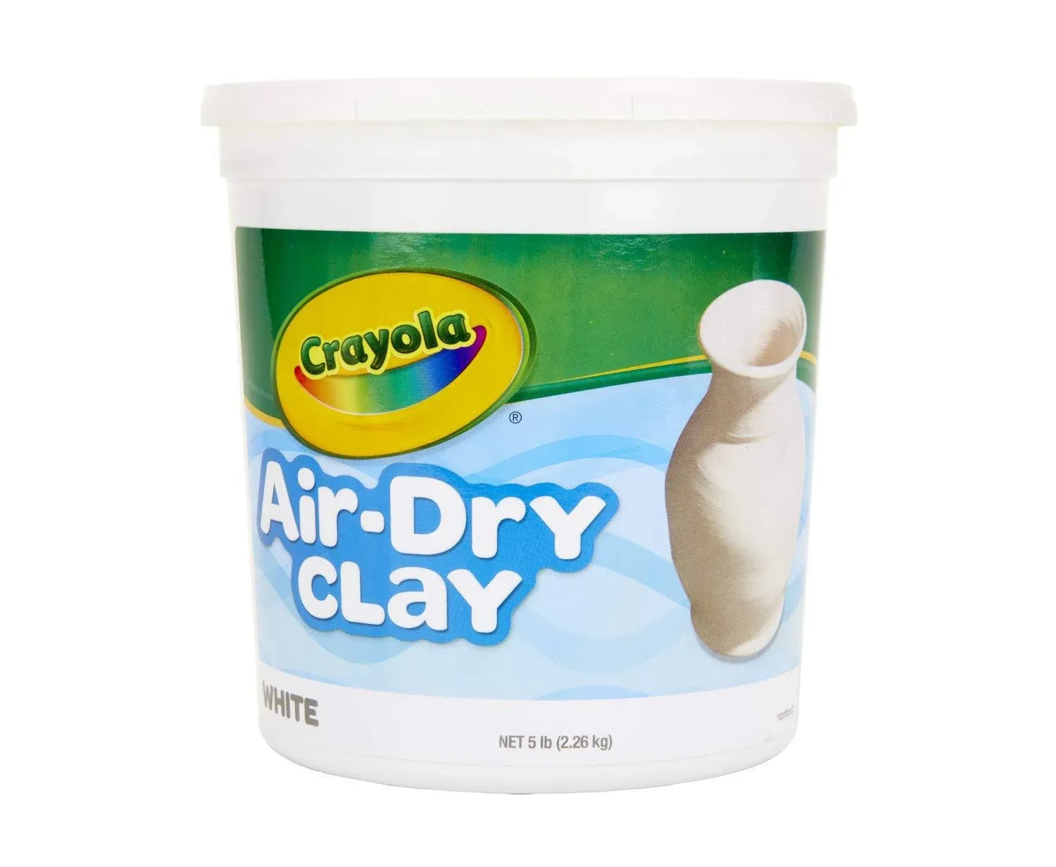 Crayola Air Dry Clay (5lb Bucket), Natural White Modeling Clay for Kids, Sculpting Material, Craft Supplies for Classrooms