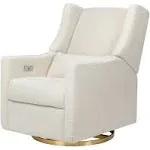 Babyletto Kiwi Ivory Boucle Electronic Recliner and Swivel Glider with USB Port