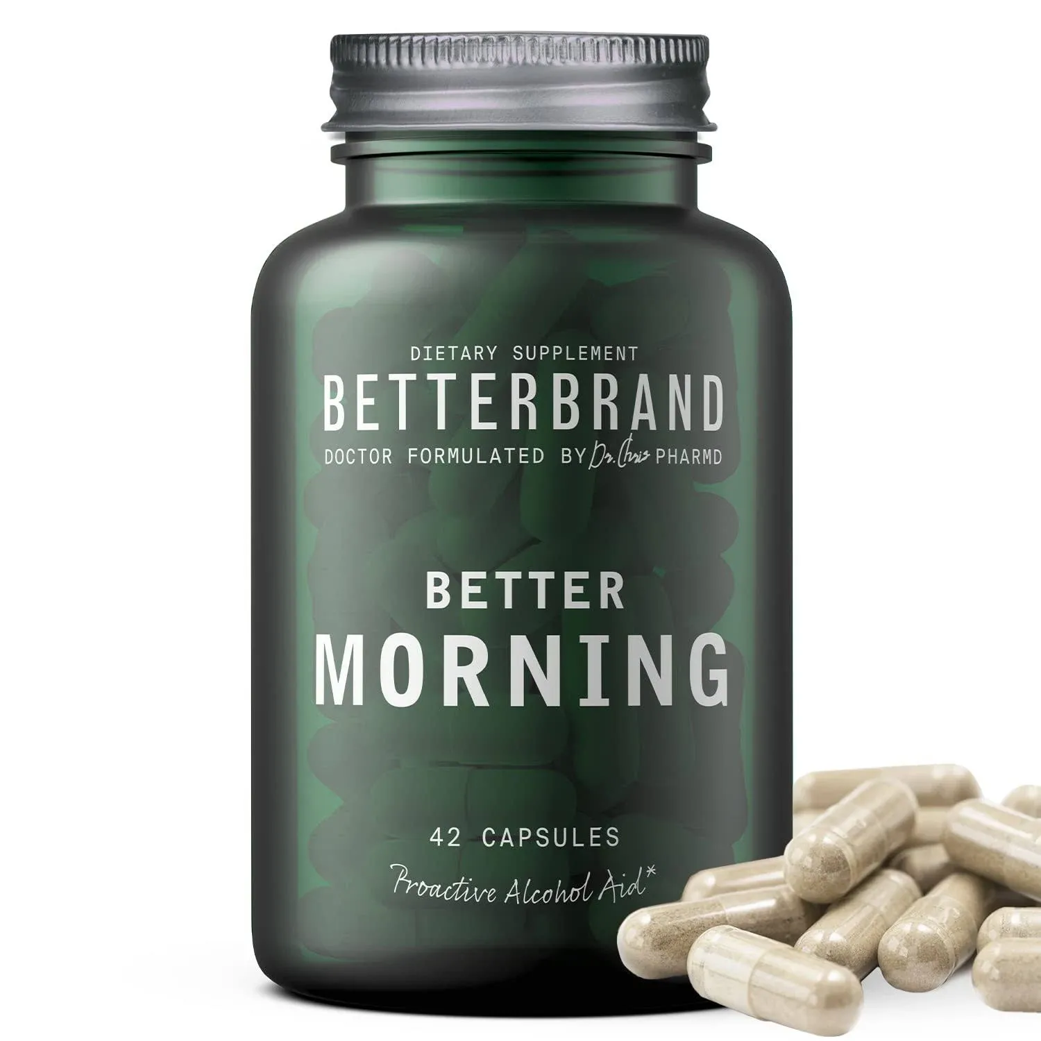 Betterbrand BetterMorning All-Natural Ingredients with DHM - Supports Liver Aid - Gluten-Free & Vegetarian (42 Capsules)