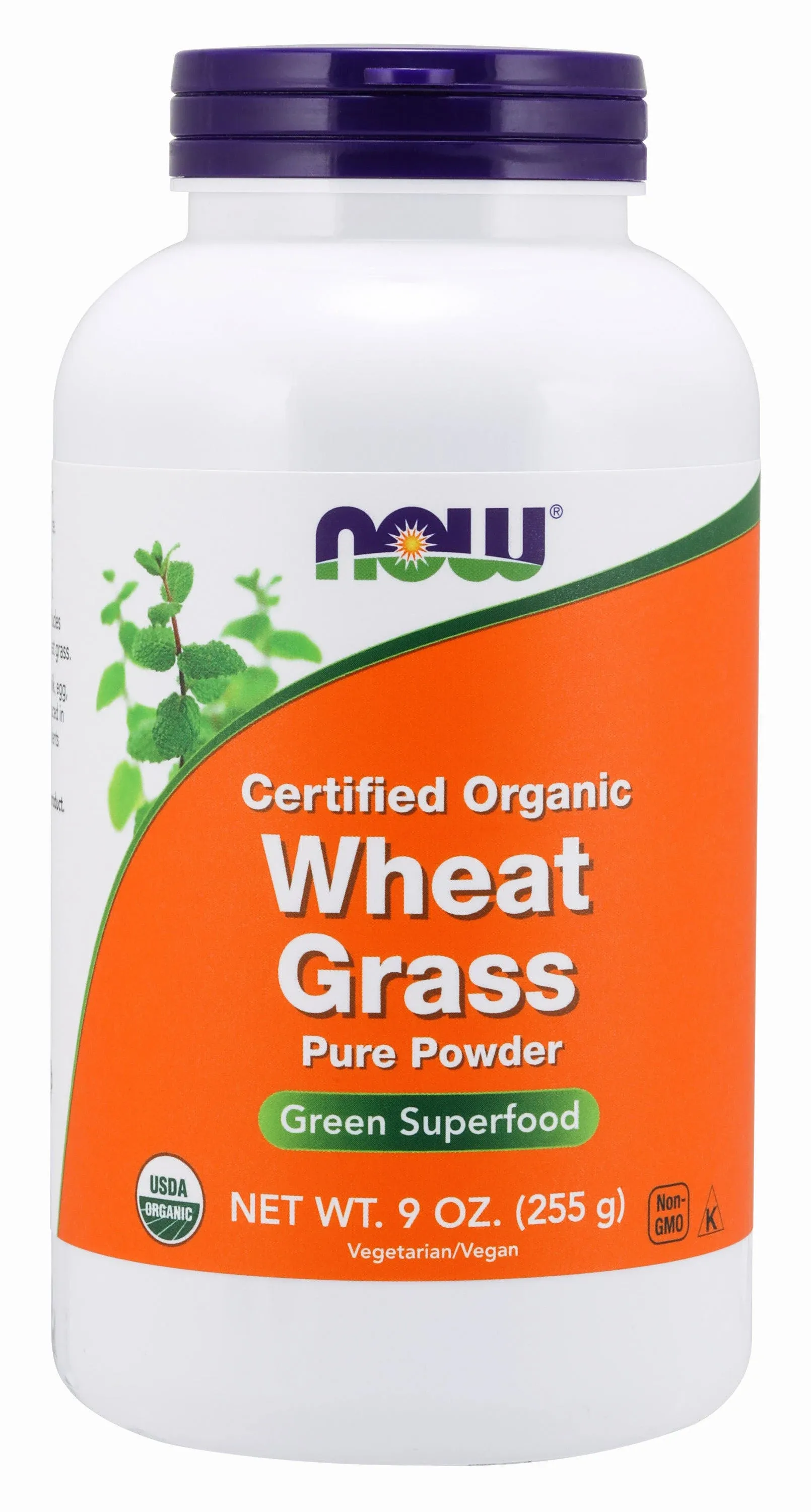 NOW Foods Supplements, Certified Organic and Non-GMO, Wheat Grass Powder, Green Superfood, 9-Ounce