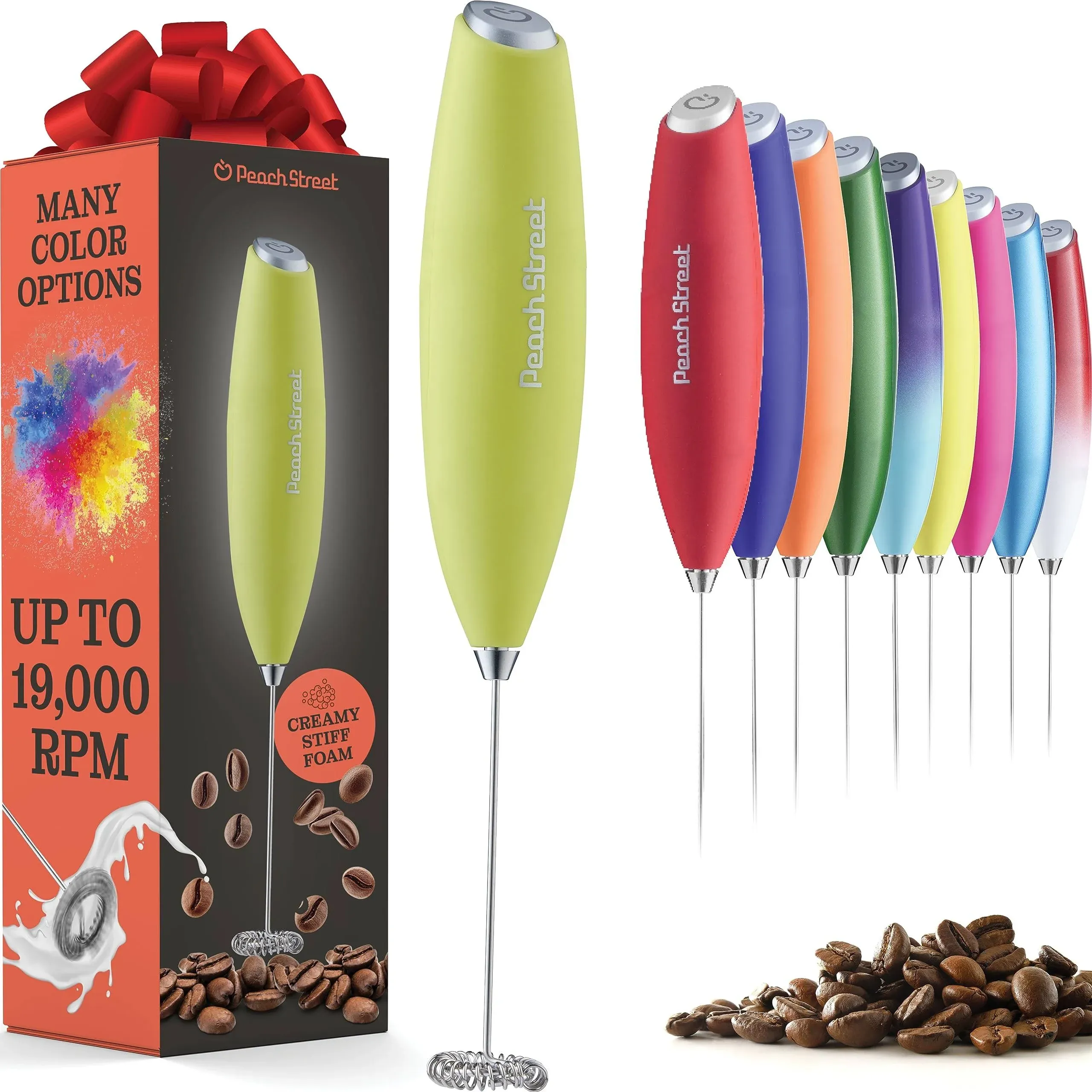 Powerful Handheld Milk Frother, Mini Milk Foamer, Battery Operated (Not included) Stainless Steel Drink Mixer for Coffee, Lattes, Cappuccino, Frappe, Matcha, Hot Chocolate.