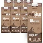 Strive FREEMILK Chocolate, Animal-Free Dairy Milk, 32 fl oz (Pack of 6), Lactose Free, 10g Protein per Serving, Chocolate Milk, Shelf Stable, Precision Fermentation, Perfect Day, Milk Alternative