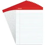 Universal 20630 Perforated Edge Writing Pad, Legal Ruled, Letter, White, 50 Sheet (Pack of 12)