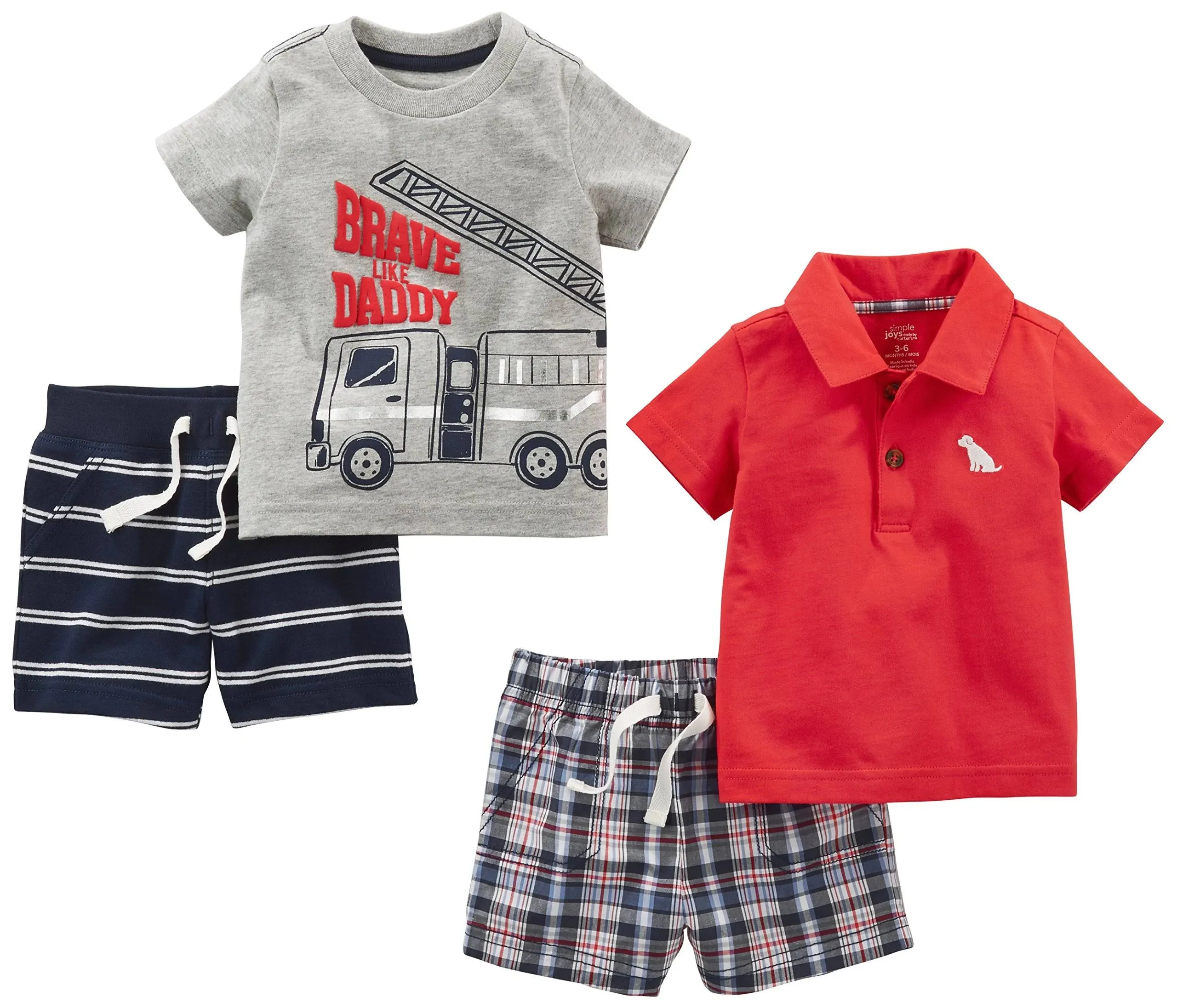 Simple Joys by Carter's baby-boys 4-piece Playwear Set