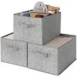 Granny Says Storage Bin for Shelves, Fabric Closet Organizer Large, Grey