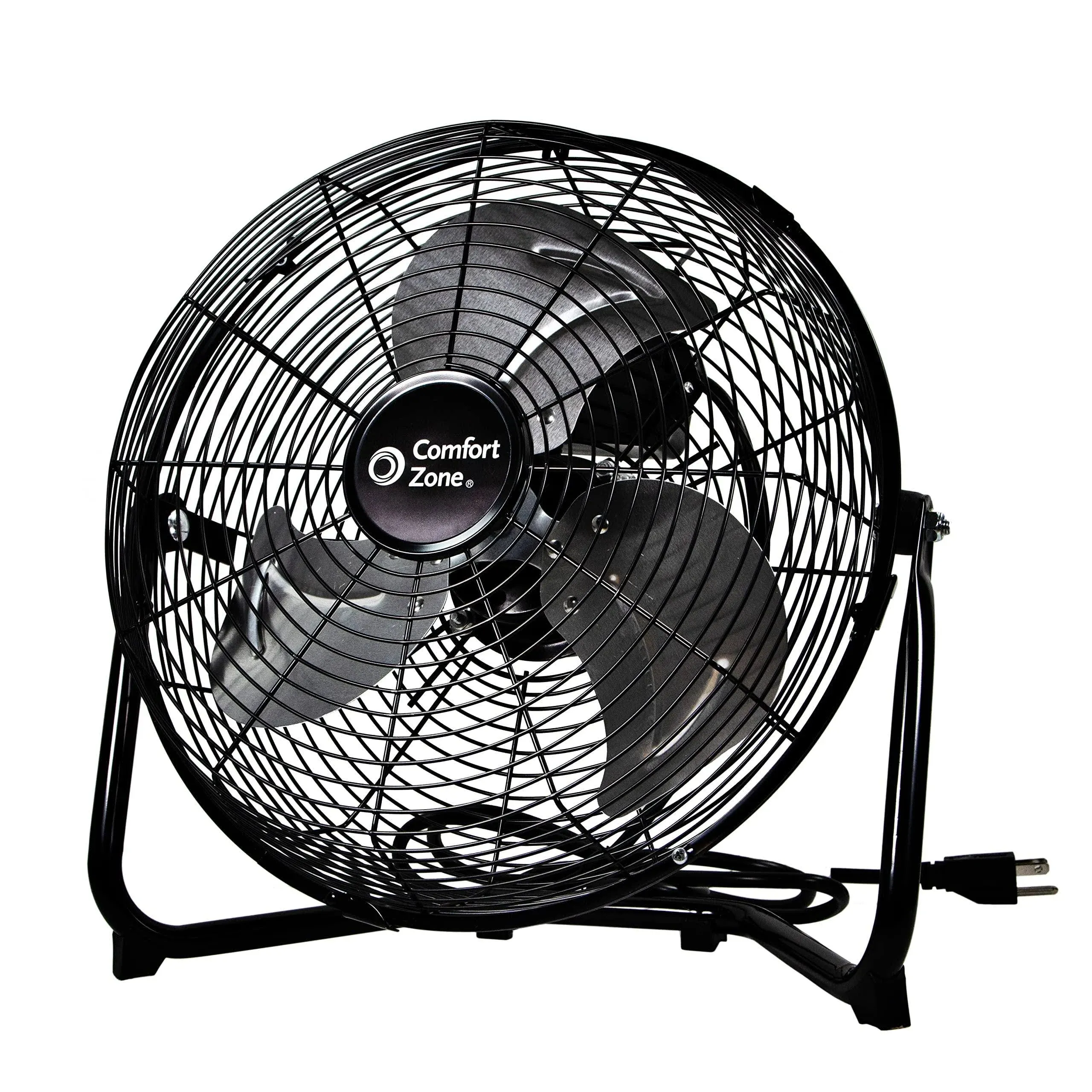 Comfort Zone 3-Speed HV Cradle Fan - Black - 12 inch