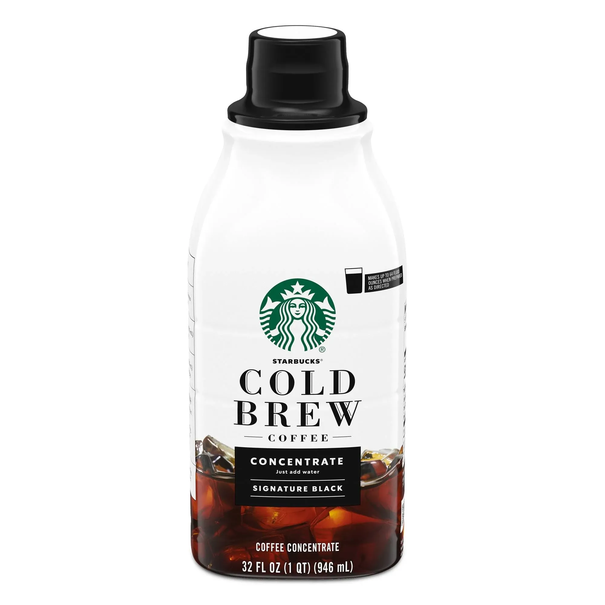 Starbucks Coffee Concentrate, Cold Brew, Signature Black - 32 fl oz