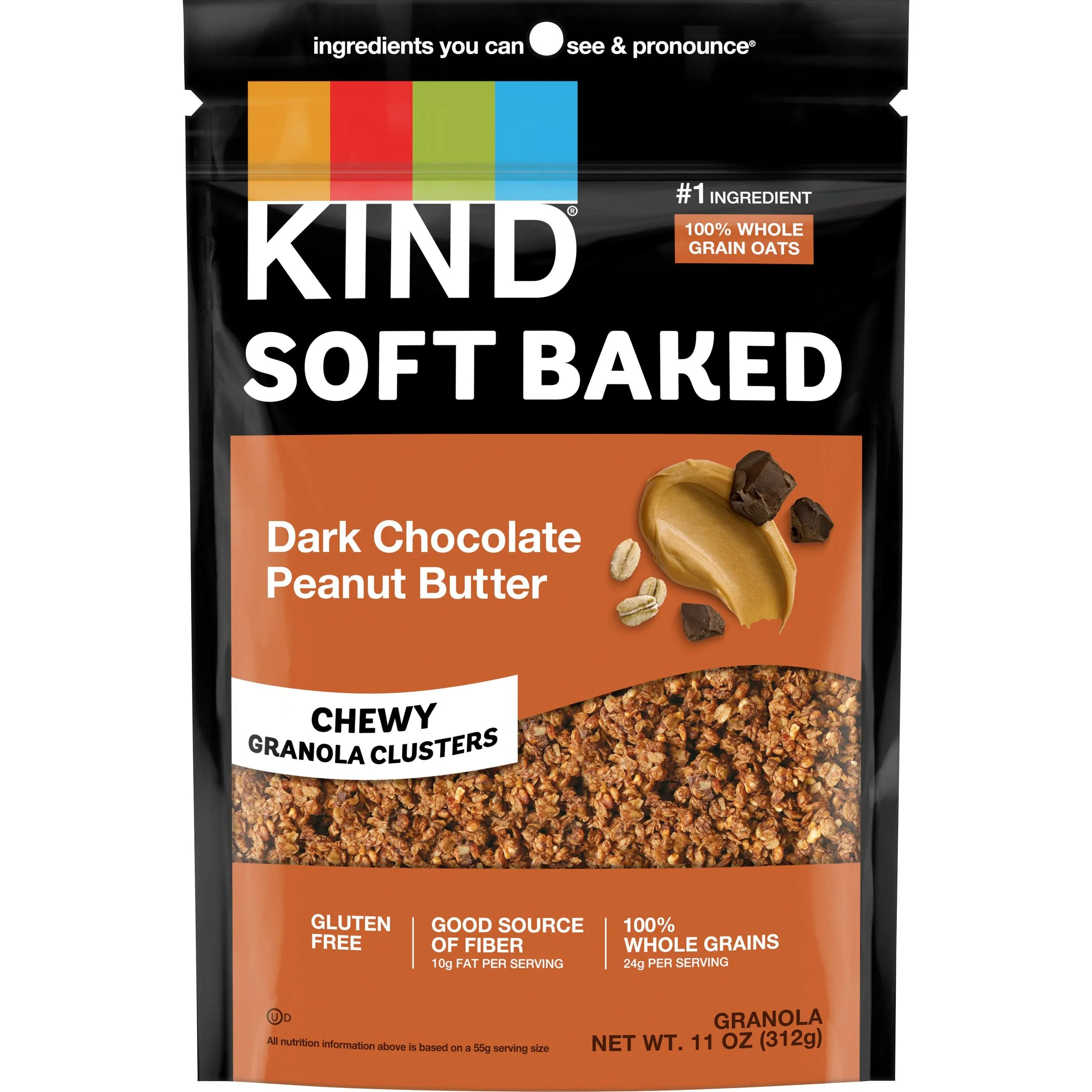 KIND Soft Baked Granola, Dark Chocolate Peanut Butter, 11 oz (Pack of 1)