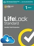 LifeLock Standard Identity Theft Protection, Individual Plan, 1 Year Auto-Renewing Subscription [Online Code]