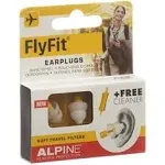 Alpine FlyFit Ear Plugs - Regulates air pressure to prevent eardrum pain - Soft filters designed for travel - Comfortable hypoallergenic material - Reusable earplugs