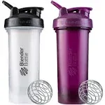 BlenderBottle Classic V2 Shaker Bottle Perfect for Protein Shakes and Pre Workout, 28-Ounce, Colors May Vary, 2 Pack