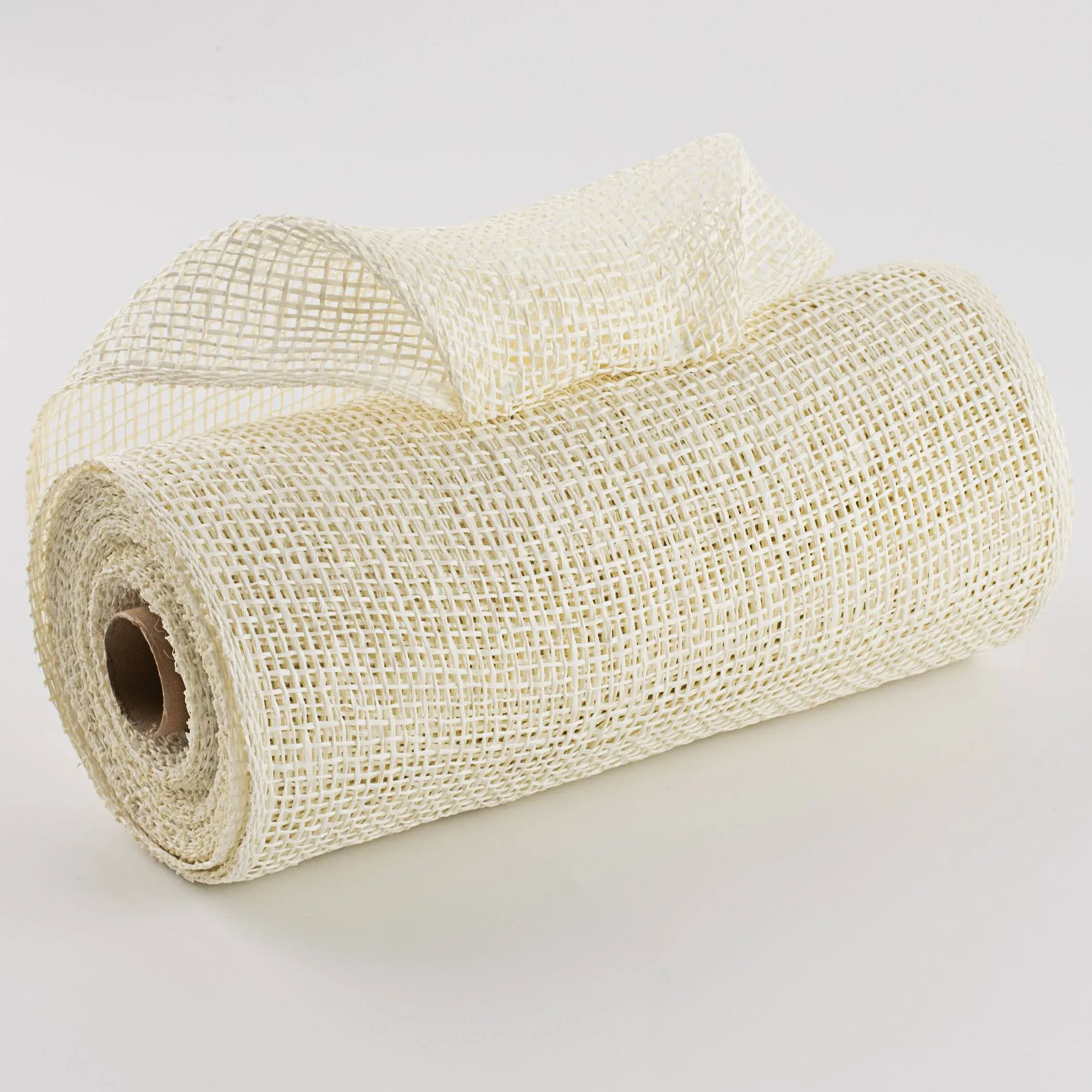 10" Cream Poly Burlap Mesh