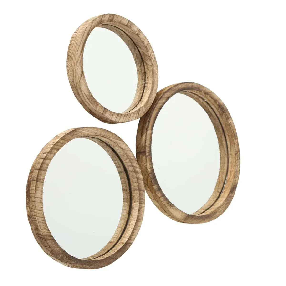 Boho Chic Porthole Mirror Trio, Set of 3 - Transitional - Wall Mirrors - by Whole House Worlds | Houzz