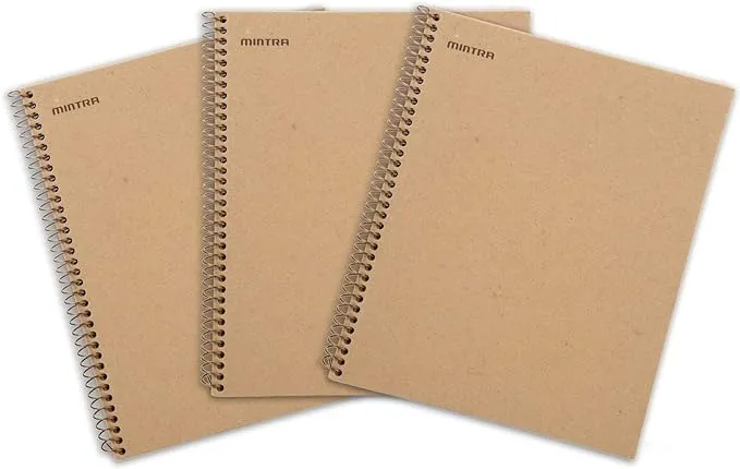 Mintra 100% Recycled Notebooks (Letter Size (8.5in x 11in), Plain Cover 3pk)