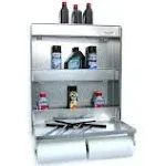 Pit Posse Fold Up Work Station Cabinet, Silver