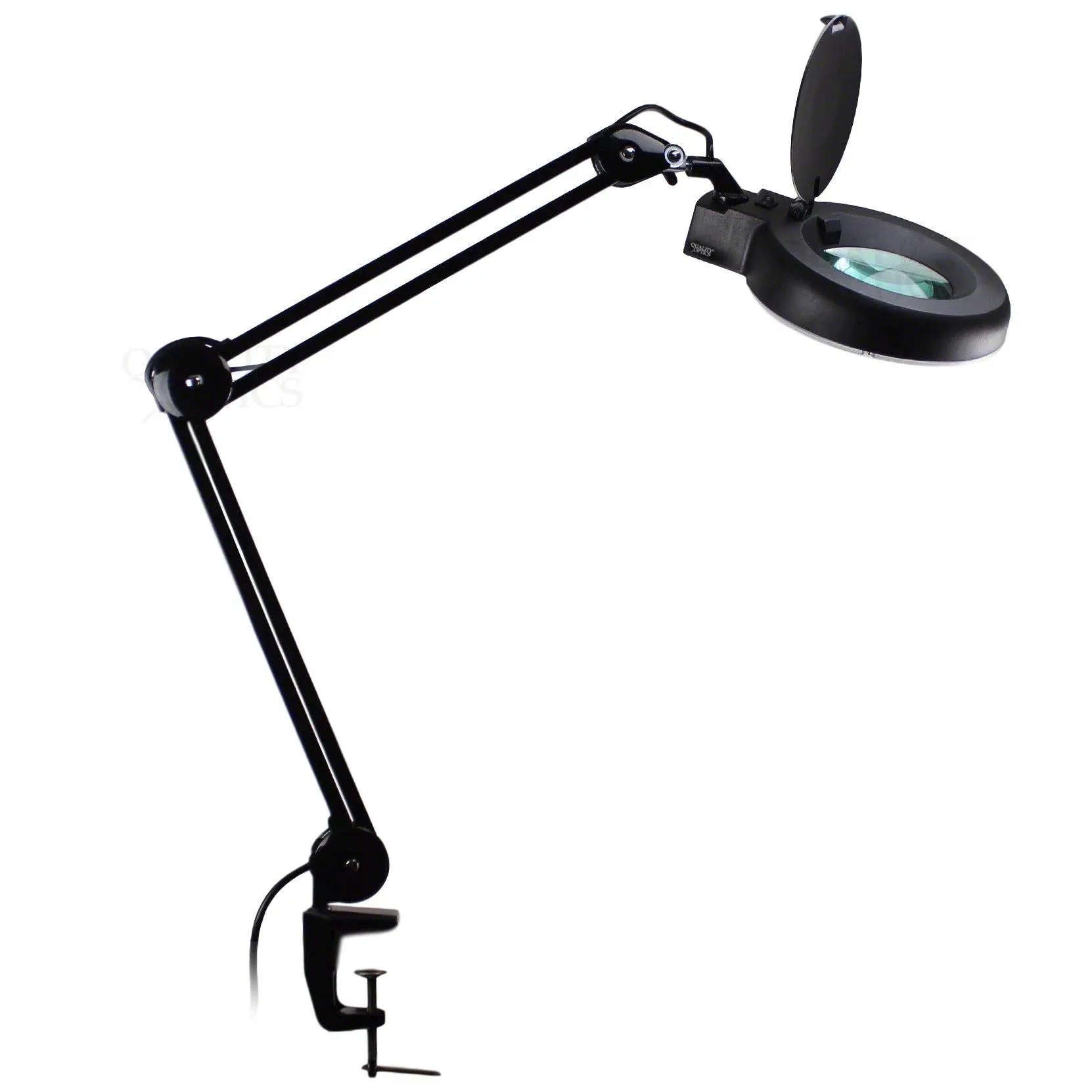 Desk Clamp Mount Magnifier Lamp Light Magnifying Glass Lens Diopter (No Stand,