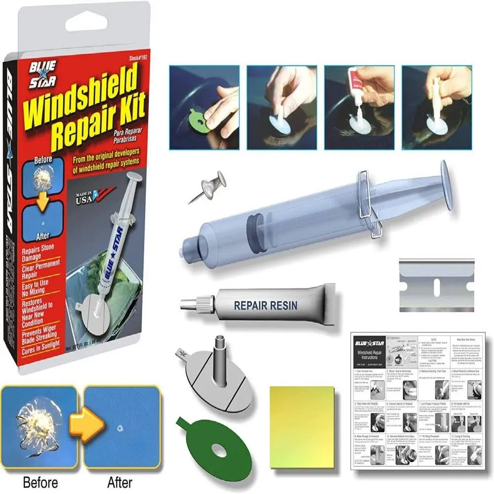 Blue-Star Windshield Repair Kit, .027 fl oz