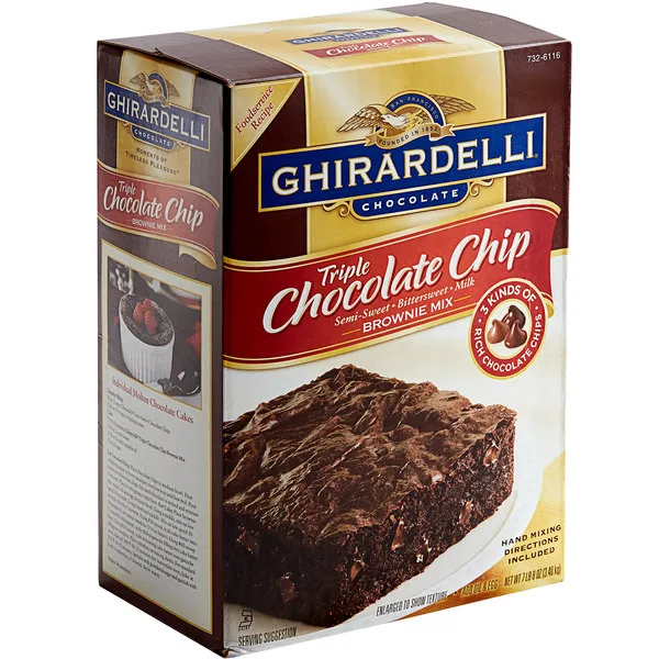 Ghirardelli 7.5 lb. Triple Chocolate Chip Brownie Mix