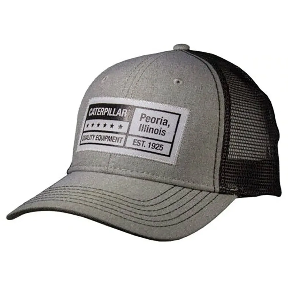 Caterpillar Quality Equipment Peoria IL Gunmetal Gray Snapback Mesh Cap/Hat