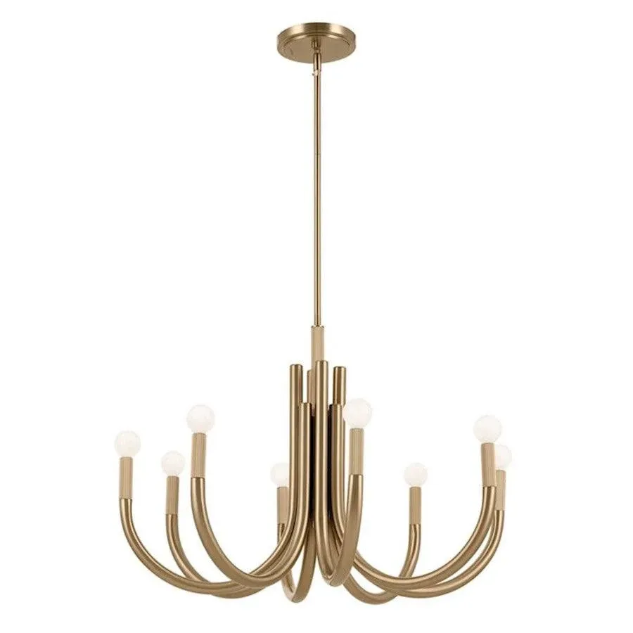 Odensa LED 29.25 inch Champagne Bronze Chandelier Ceiling Light in Brushed Gold and Champagne Bronze