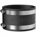 AC Infinity AC-RCA4 Noise Reduction Clamp, Duct Coupler with Stainless Steel Clamps, 4-Inch