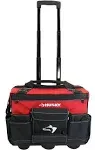 Husky GP-43196N13 18" 600-Denier Red Water Resistant Contractor's Rolling Tool Tote Bag with Telescoping Handle