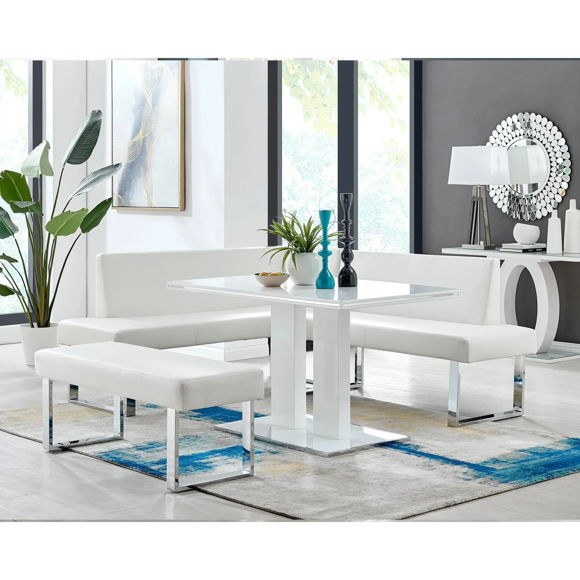 Armen Living Amanda Bench (White)