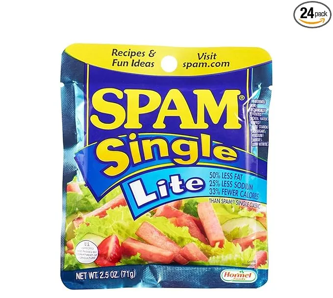 Spam Single Lite, 2.5 Ounce Pouch (Pack of 24)