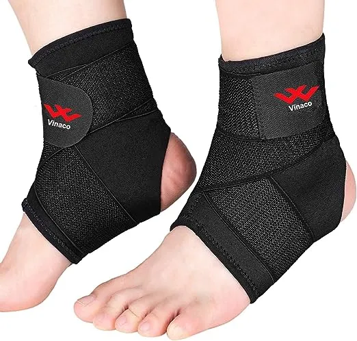 Ankle Brace 2 Pack Breathable & Strong Ankle Brace for Sprained Ankle Stabilize Ligaments Prevent Re-Injury Compression Ankle Brace Men Women