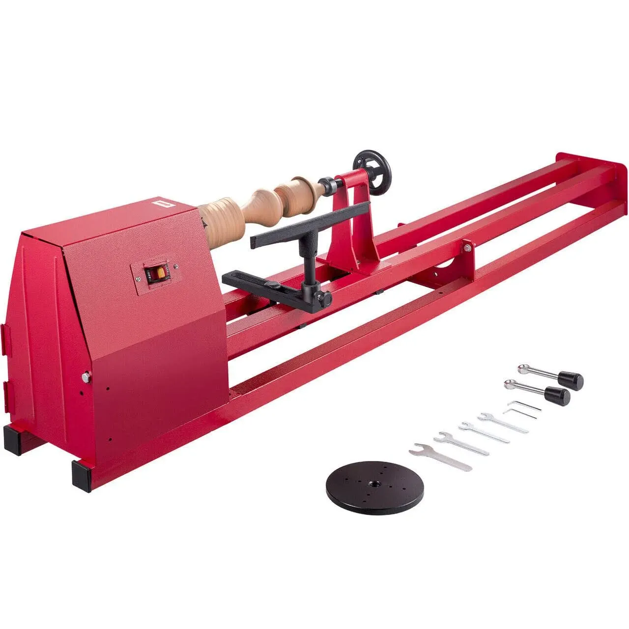 VEVOR Wood Lathe, 14&#039;&#039;x40&#039;&#039; Power Lathes, 1/2 HP Wood Lathe Machine, 1/2 Phase Benchtop Lathe, Excelsior Wood Lathe, 1100,1600,2300,3400 Rpm Power Wood Lathes with 3 Chisels 3 Wrenches and Accessories