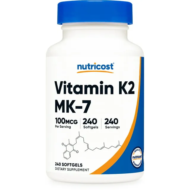 Nutricost, Vitamin K2, 100 mcg, 240 Softgels