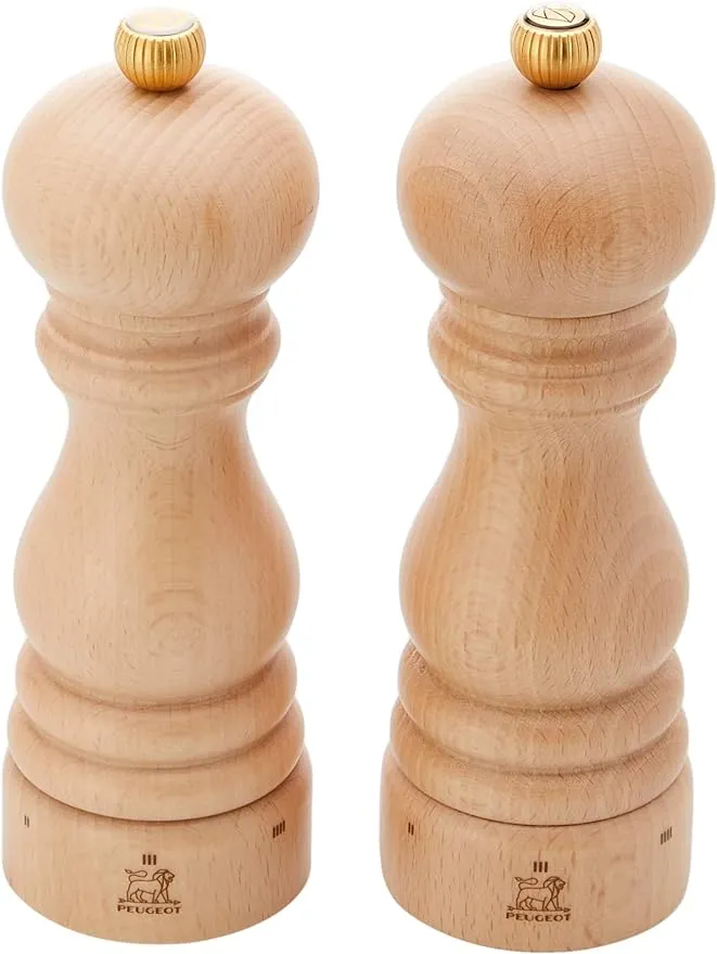 Peugeot Paris u&Select 7 inch Salt and Pepper Mill Set, Natural