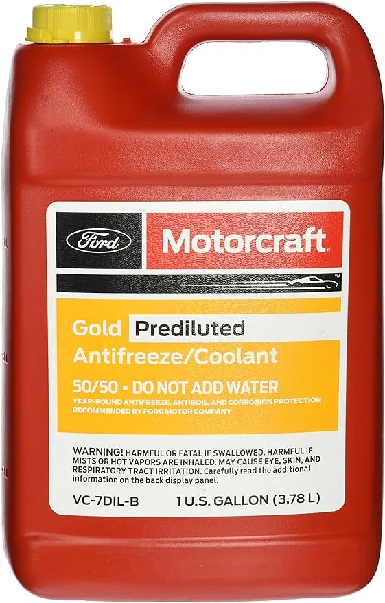 Genuine Ford Fluid VC-7DIL-B Gold Pre-Diluted Antifreeze/Coolant - 1 Gallon