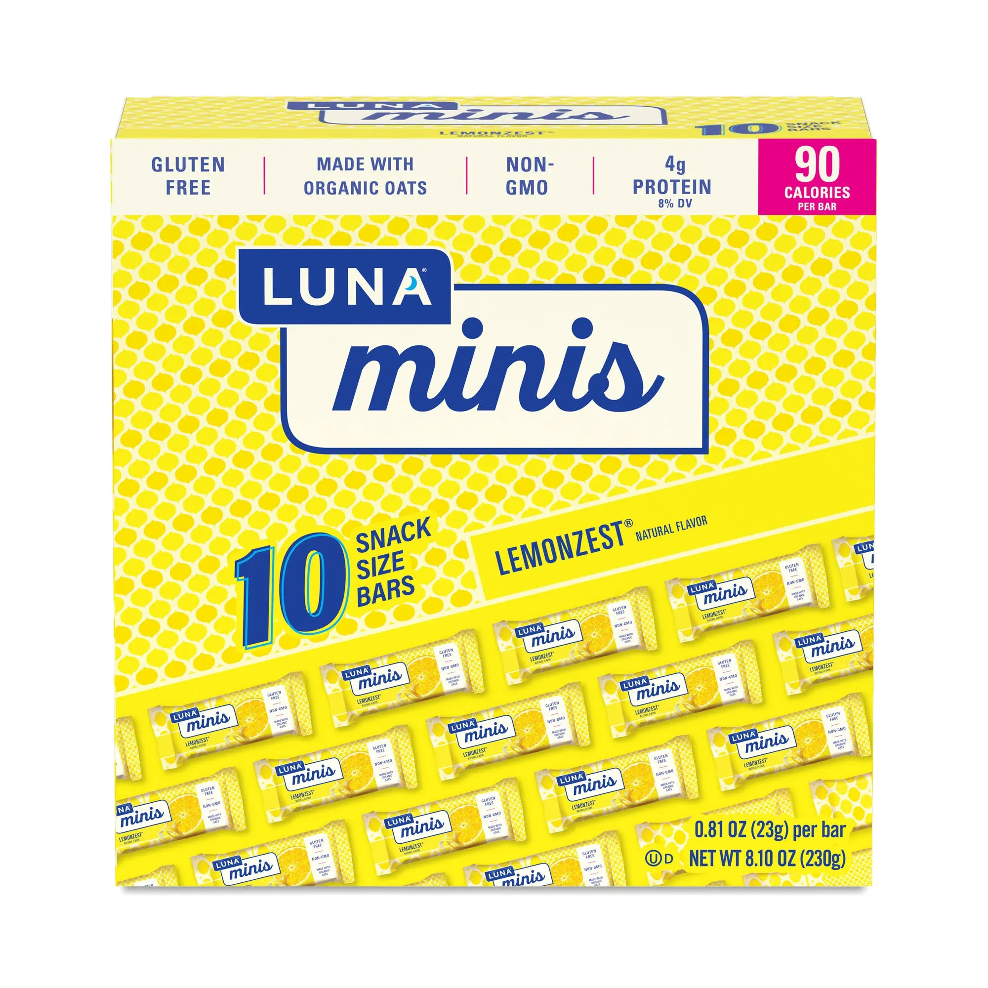 Luna Minis Lemonzest Snack-Size Whole Nutrition Bars