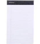 Legal Pads - ((BASIC WHITE 6pk, 8.5in x 11in, WIDE RULED)) - 50 Sheets per No...