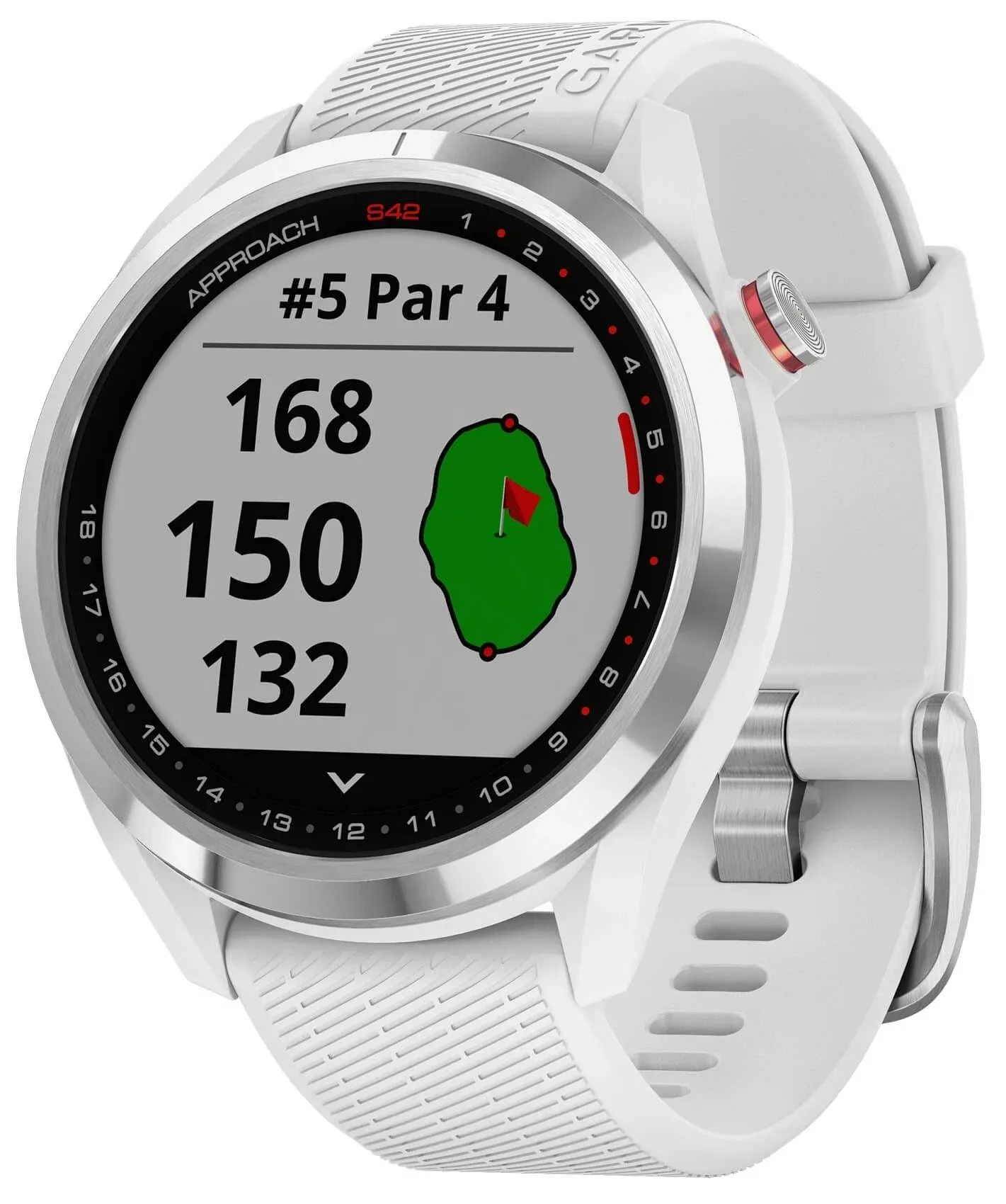 Garmin Approach S42 GPS Golf Watch Silver/White