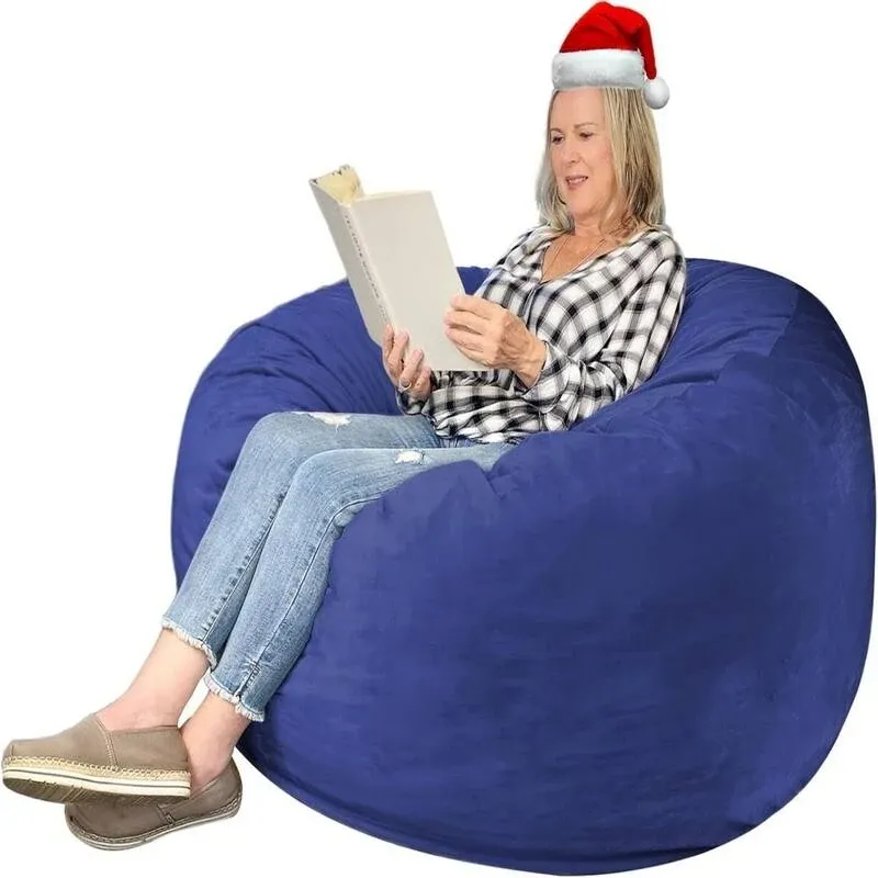 4' Large Memory Foam Bean Bag Chairs for Adults