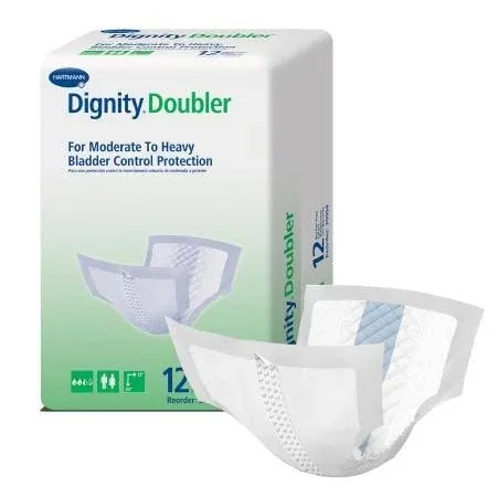 Dignity Doubler Bladder Control Booster Pads - Disposable, Unisex, Moderate to Heavy Absorbency - One Size Fits Most, 13 in x 24 in, 12 Count, 1 Pack