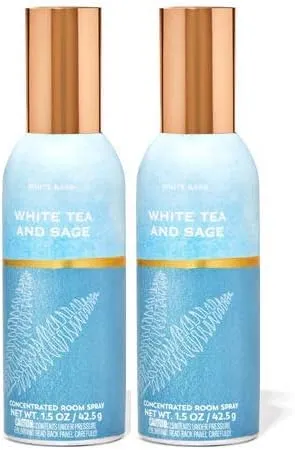 Bath and Body Works 2 Pack White Tea &amp; Sage (1.5 Oz / 42.5 G) Concentrated Room