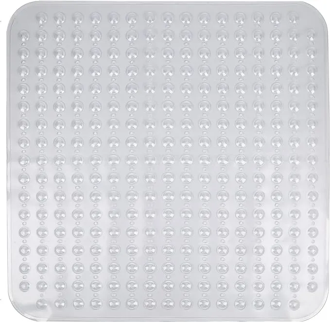 ENKOSI Extra Large Square Non Slip Shower Mat | 31 x 31-Inch XL Shower Mats for Showers Anti Slip - Square Shower Stall Mat for