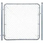 FIT-RIGHT 24 in. to 72 in. W x 6 ft. H Galvanized Metal Chain Link Fence Gate Kit CL 013629