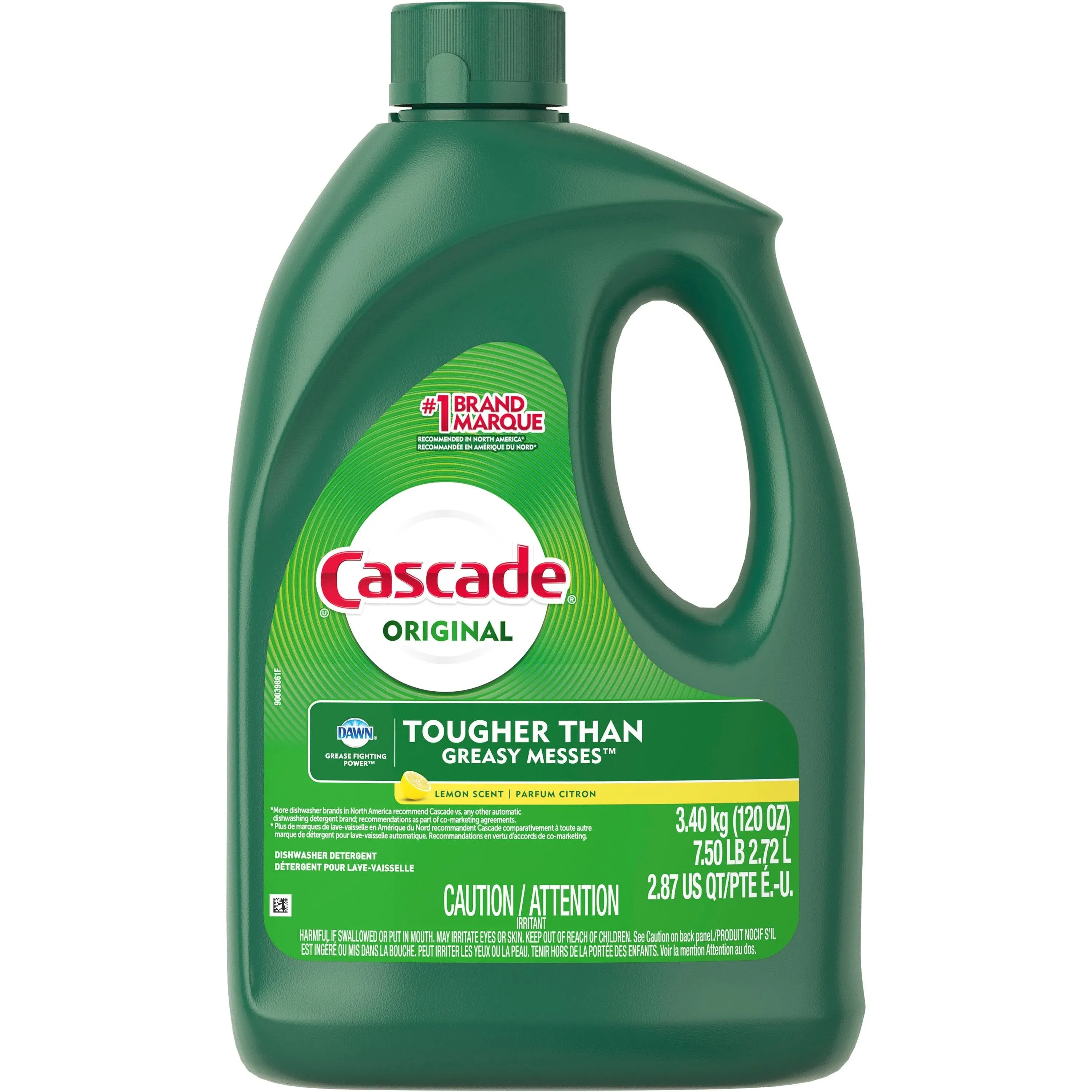 Cascade Dishwasher Detergent, Lemon Scent - 120 oz