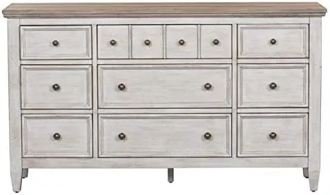 Liberty Furniture Heartland - 9 Drawer Dresser - White