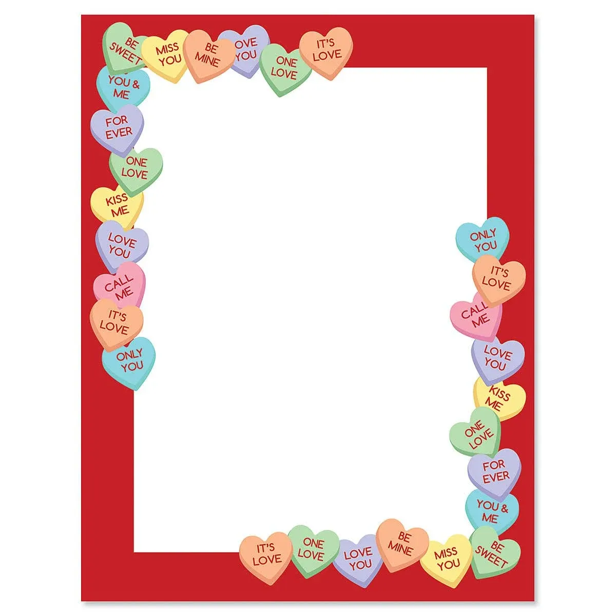 "Candy Heart's Stationary"