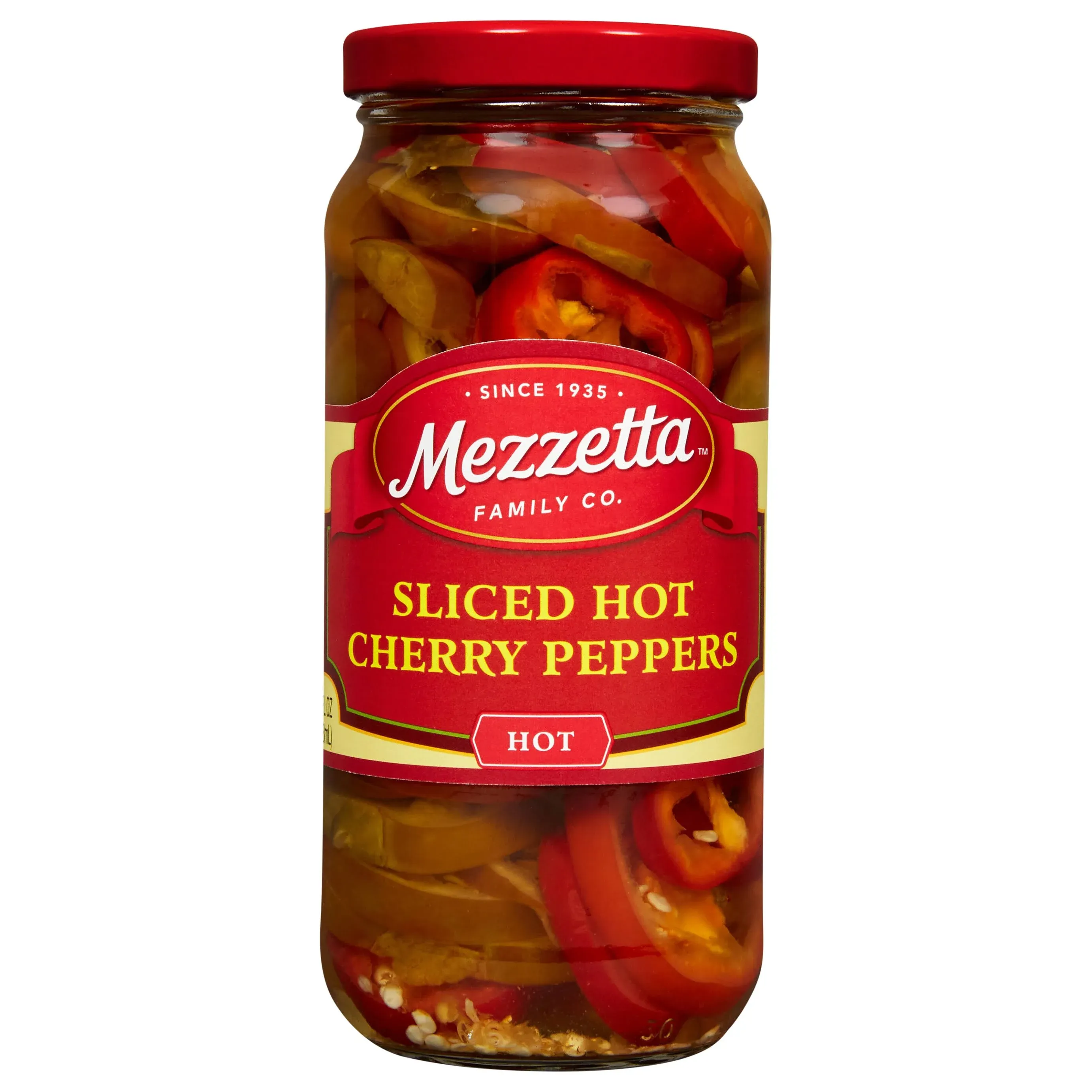 Mezzetta Cherry Peppers, Hot, Sliced