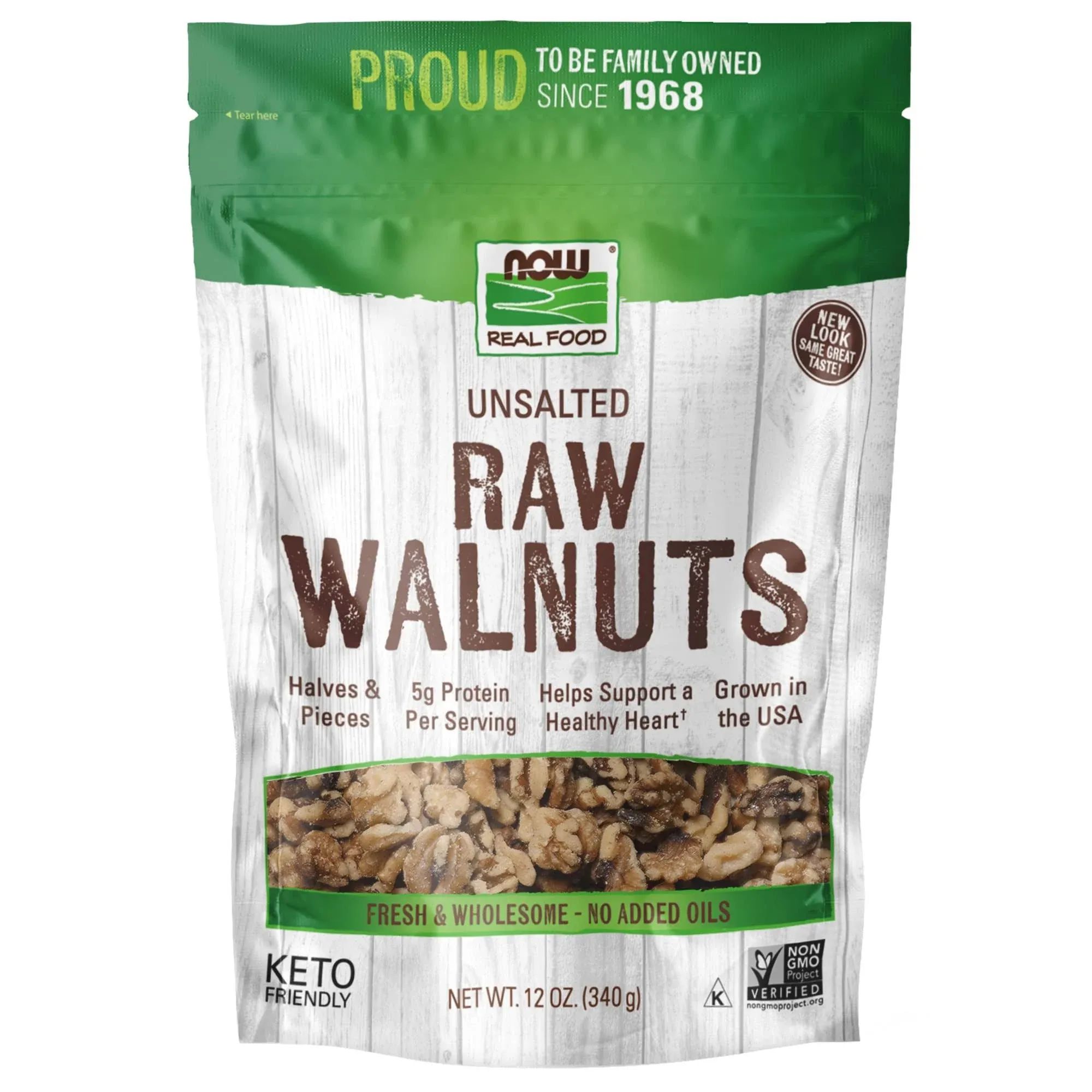 Now Foods Raw Walnuts Unsalted 12 oz