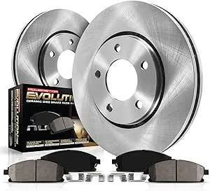 POWERSTOP KOE1616 Rear Autospecialty Replacement Brake Kit with Brake Rotors and Ceramic Brake Pads For Chevy Cobalt HHR Malibu | Pontiac G5 G6 | Saturn Aura Ion [Application Specific]